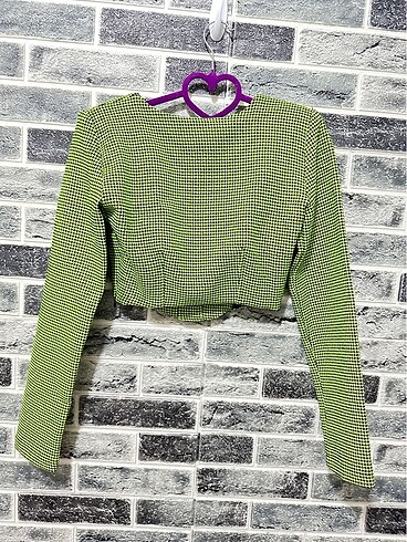 xs Beden yeşil Renk Zara crop