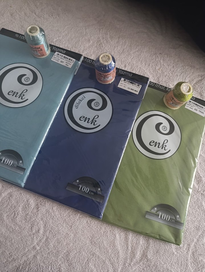 cenk düz renk oyalık yazma - Görsel 2