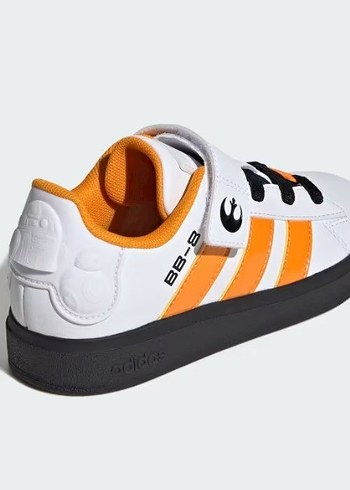 Adidas Kız Çocuk Beyaz Turuncu Sneaker Velcro