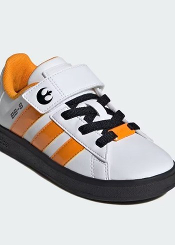 32 Beden Kız Çocuk Beyaz Turuncu Sneaker Velcro