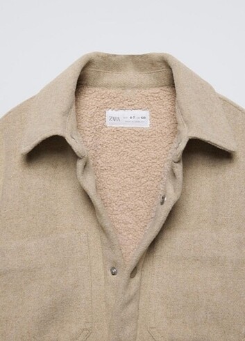6 Yaş Beden camel Renk Zara yünlü mont