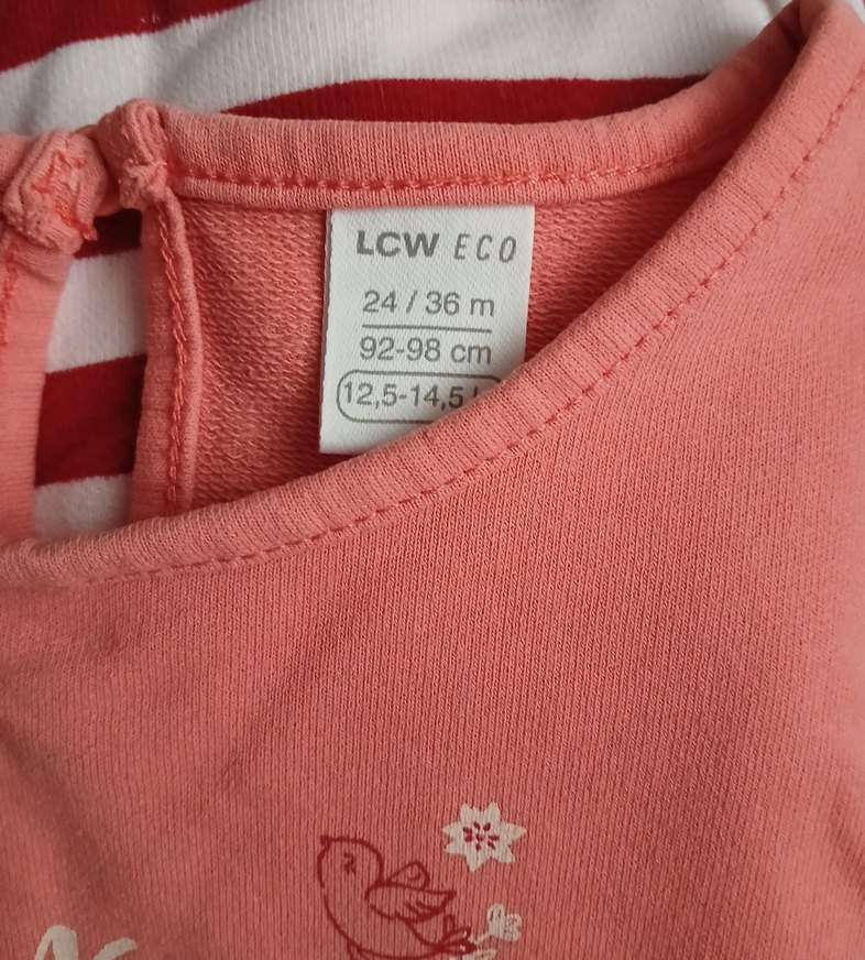 Pembe Kız Çocuk Uzun Kollu Nakışlı Elbise - Görsel 4