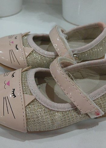 Polaris Marka Sevimli Kedili Kız Çocuk Babet/Balerin Ayakkabı - Görsel 3