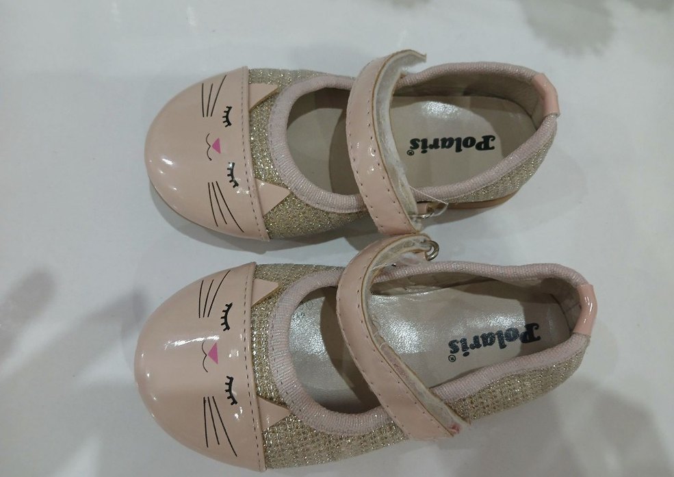 Polaris Marka Sevimli Kedili Kız Çocuk Babet/Balerin Ayakkabı - Görsel 2