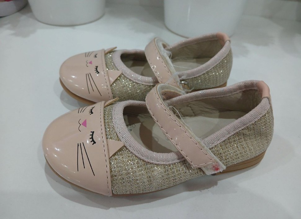 Polaris Marka Sevimli Kedili Kız Çocuk Babet/Balerin Ayakkabı - Görsel 3