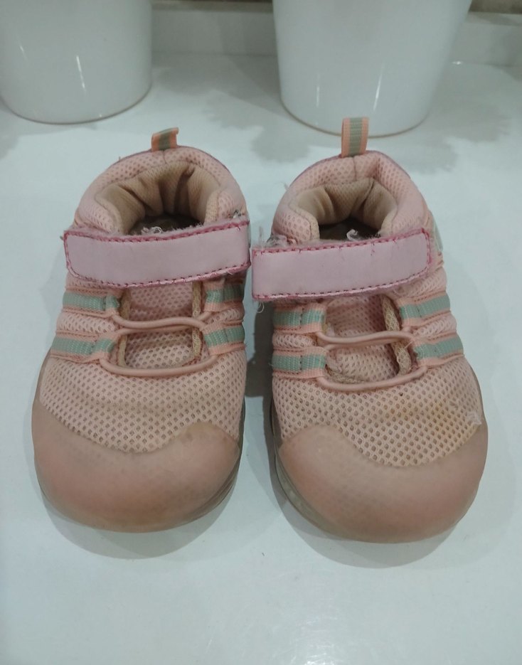 Pembe Fileli Işıklı Taban Çocuk Spor Ayakkabısı (Sneaker) - Görsel 4