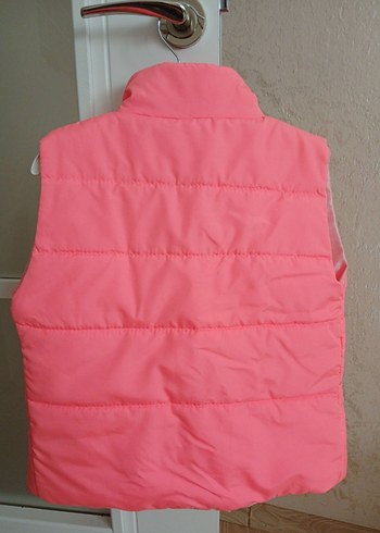 Kız Çocuk Pembe Fermuarlı Yelek - Görsel 2