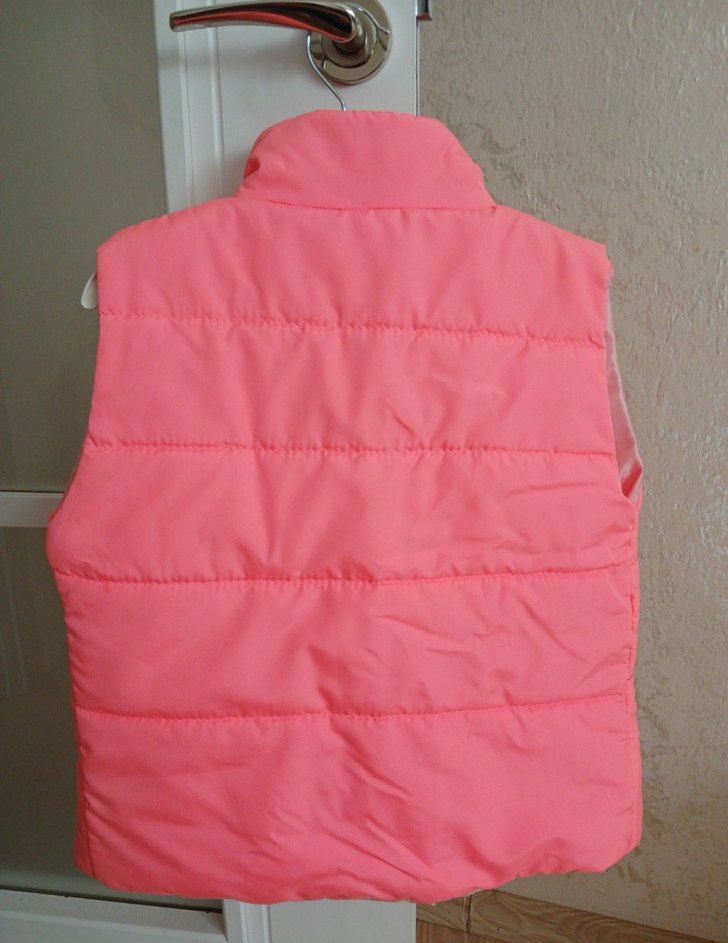 Kız Çocuk Pembe Fermuarlı Yelek - Görsel 2