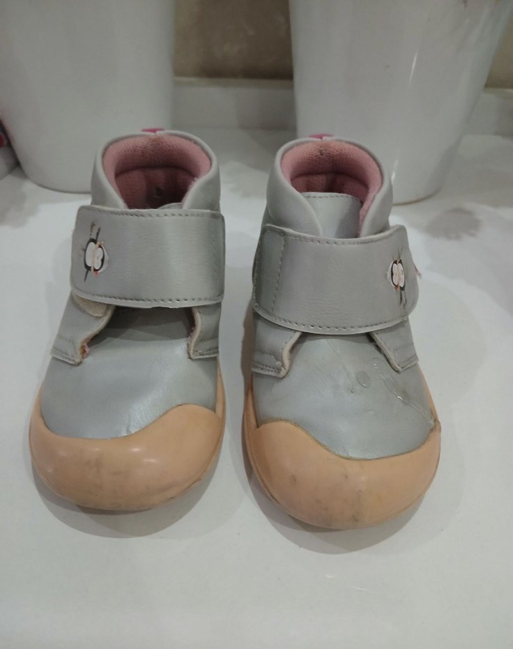 Penguen Figürlü Bilekli Gri Çocuk Ayakkabısı (İlk Adım/Bot) - Görsel 3