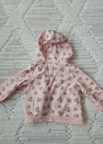 Kız Çocuk Kapüşonlu Fermuarlı ince ceket - Görsel 2