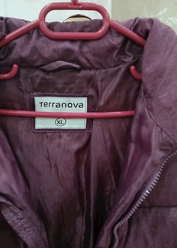 Mor Fermuarlı Kadın Kışlık Mont - Görsel 3