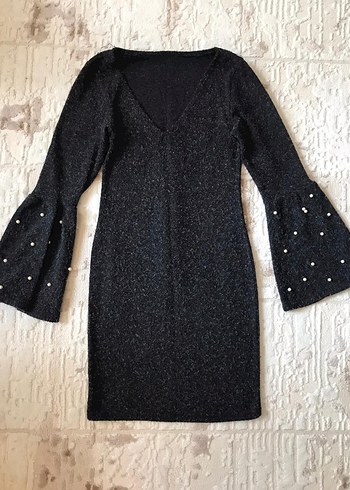 İncili İspanyol Kol Örme Elbise - Görsel 6