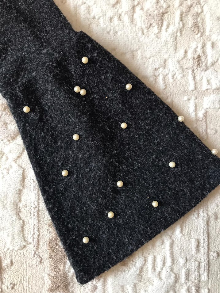 İncili İspanyol Kol Örme Elbise - Görsel 3