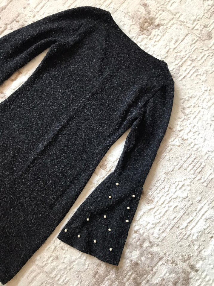 İncili İspanyol Kol Örme Elbise - Görsel 4