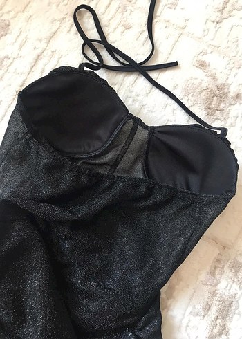 Büzgülü Transparan Detaylı Gece Elbisesi - Görsel 5