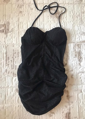 Büzgülü Transparan Detaylı Gece Elbisesi - Görsel 6