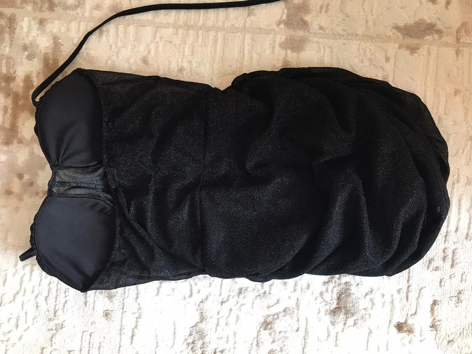 Büzgülü Transparan Detaylı Gece Elbisesi - Görsel 4