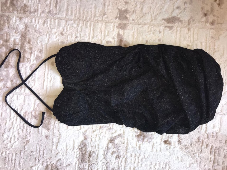 Büzgülü Transparan Detaylı Gece Elbisesi - Görsel 3