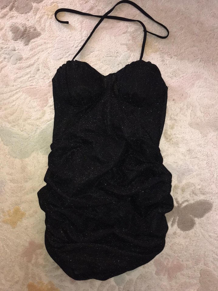 Büzgülü Transparan Detaylı Gece Elbisesi - Görsel 2