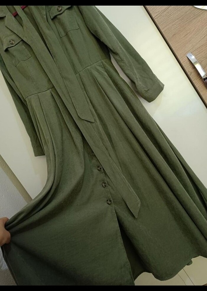 Keten elbise - Görsel 4