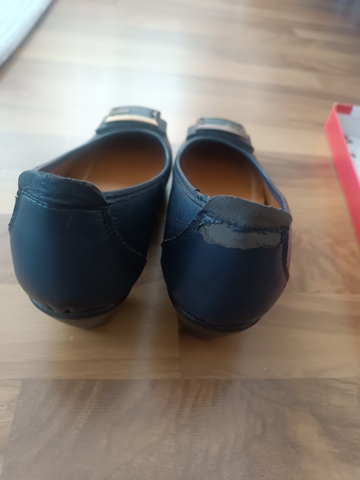 Kadın Lacivert Tokalı Topuklu Babet - Görsel 5