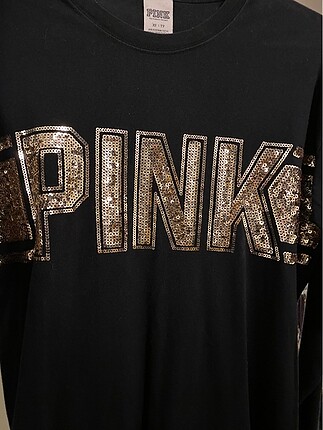 s Beden siyah Renk Siyah pink payet işlemeli sweatshirt