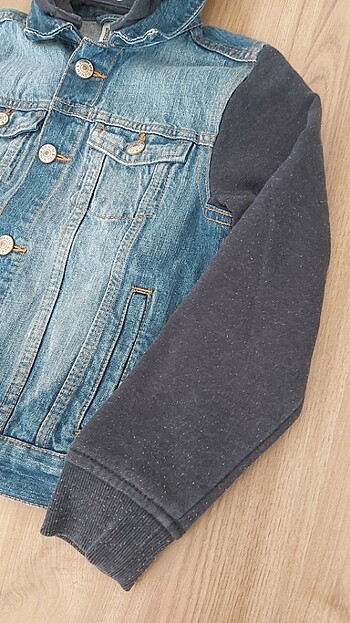 7 Yaş Beden mavi Renk #H&M 7 8 yaş kot ceket