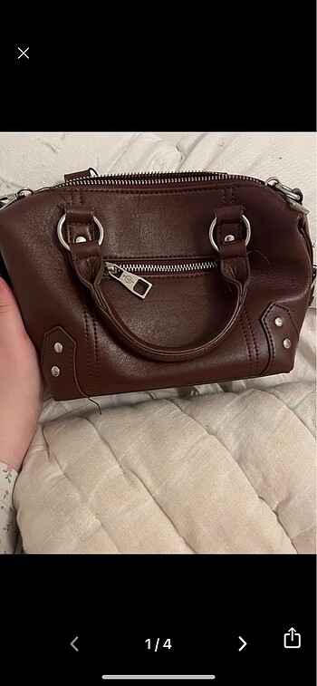 Stradivarius bordo çanta
