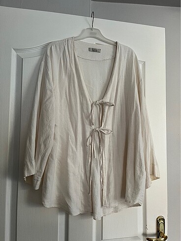 Keten kurdele kimono