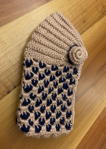 Bej Örgü Kadın patik - Görsel 3