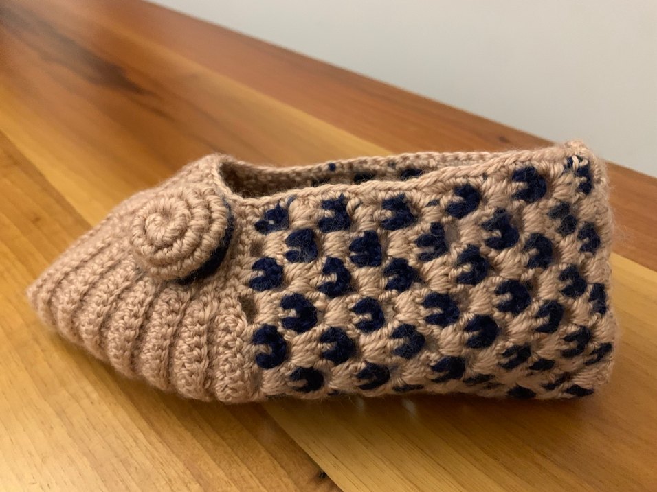 Bej Örgü Kadın patik - Görsel 2