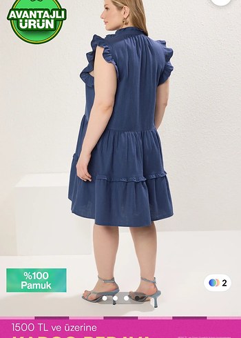 Trendyol & Milla Pamuklu Lacivert Mini Elbise