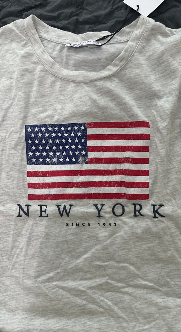 Gri etiketli new york tişört - Görsel 3