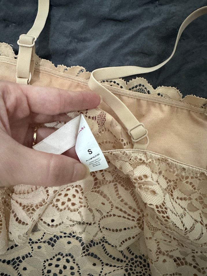 Bej Çiçekli Bohem Dantel Bralet - Görsel 3