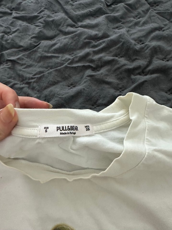 Beyaz Baskılı Hamile Tişörtü - Görsel 2