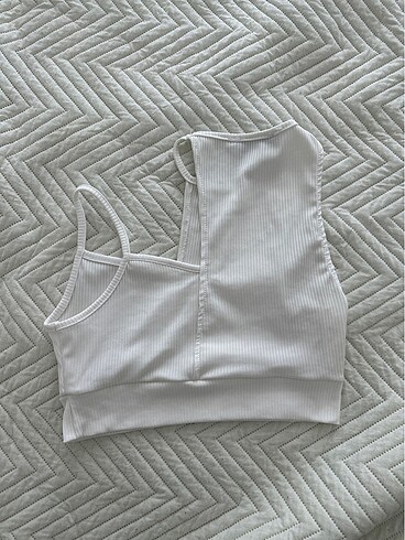 Bershka beyaz crop - Görsel 2