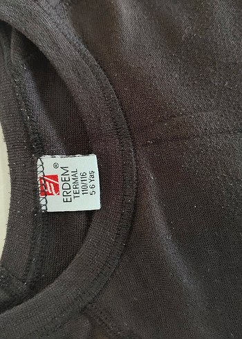 Koyu Kahverengi Çocuk İçlik - Görsel 2