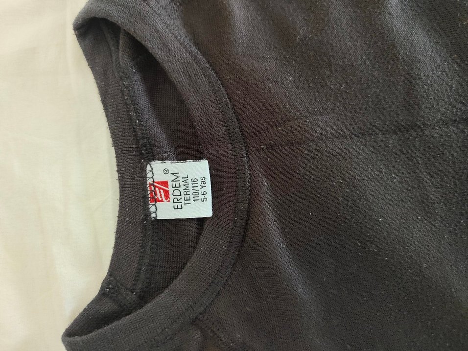 Koyu Kahverengi Çocuk İçlik - Görsel 2