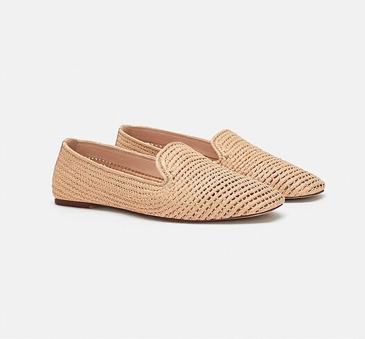 Zara Zara bohem hasır loafer