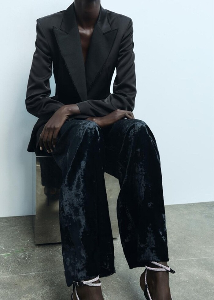 Zara parlak taşlı bantlı topuklu ayakkabı - Görsel 4