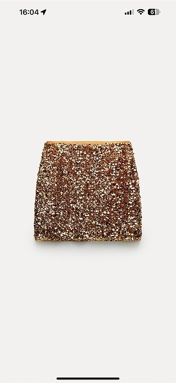Zara payetli mini etek - Görsel 2