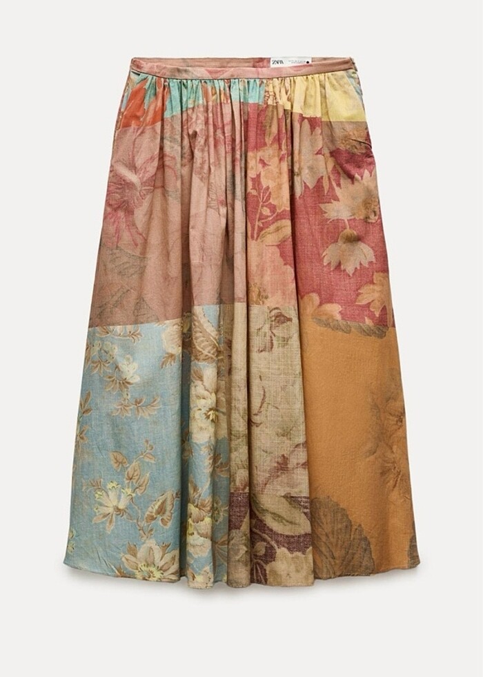 Zara desenli midi etek - Görsel 3