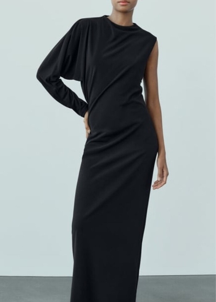 Zara asimetrik elbise - Görsel 2