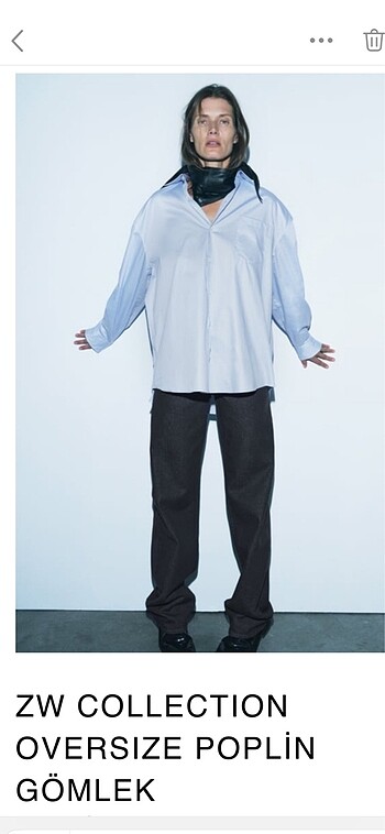 Zara oversize poplin gömlek