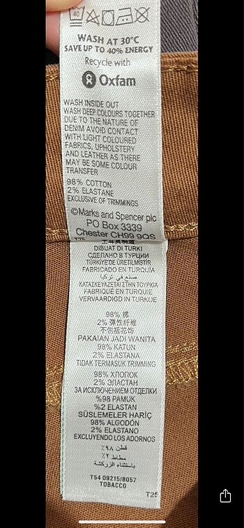 44 Beden kahverengi Renk Pantolon