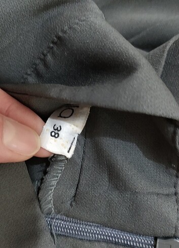 38 Beden gri Renk Gri Tesettür Takım Kemerli