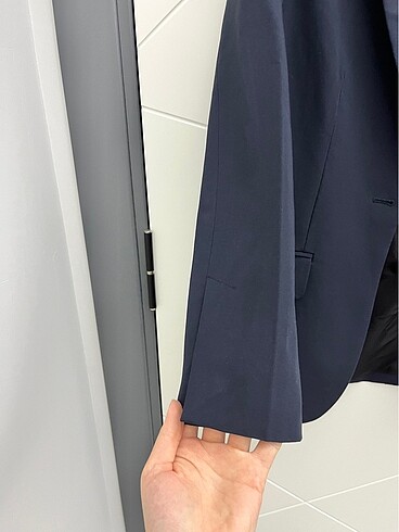 s Beden lacivert Renk Bershka Basic Blazer Ceket Koyu Mavi
