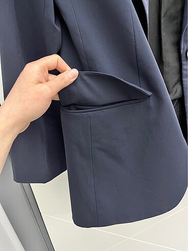 s Beden Bershka Basic Blazer Ceket Koyu Mavi