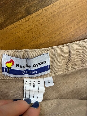 9 Yaş Beden camel Renk Nesibe Aydın#4 numara#etek#