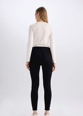 38 Beden Jegging Yüksek Bel Bilek Boy Dar Paça Basic Düz Jean Pantolon